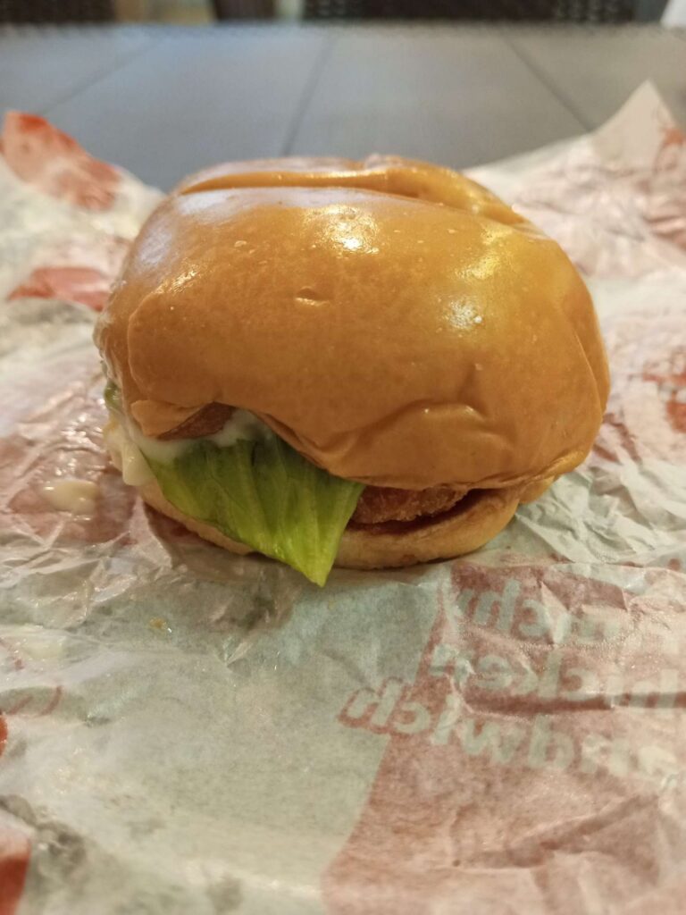 Untouched Jollibee's Crunchy Chicken Sandwich Freshly Unwrapped